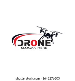 Drone logo template vector icon. photography drone vector. quadcopter vector icon