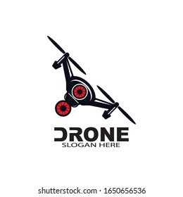 Drone logo template vector icon. photography drone vector. quadcopter vector icon