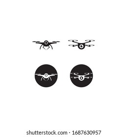 Drone logo template vector icon design