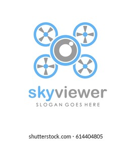 Drone logo vector