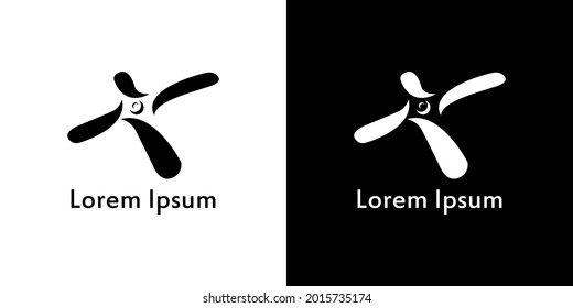 Drone logo vector black and white