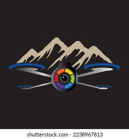 drone logo vector design illustration.eps
