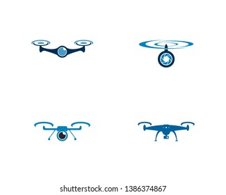 Drone logo vector icon design 