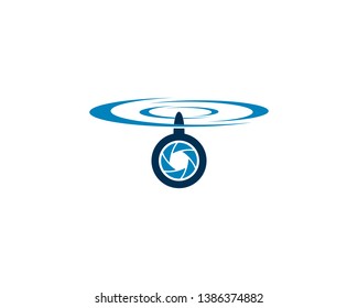 Drone logo vector icon design 