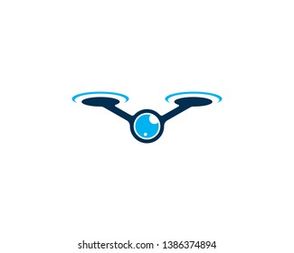 Drone logo vector icon design 