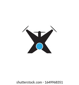 Drone logo vector icon design illustration
