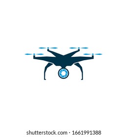 Drone logo vector icon design template 