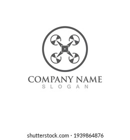 Drone logo vector icon design illustration
