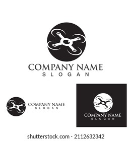 Drone logo vector icon design illustration
