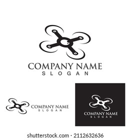 Drone logo vector icon design illustration
