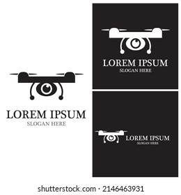 Drone logo vector icon design illustration
