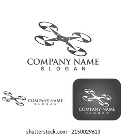 Drone logo vector icon design illustration
