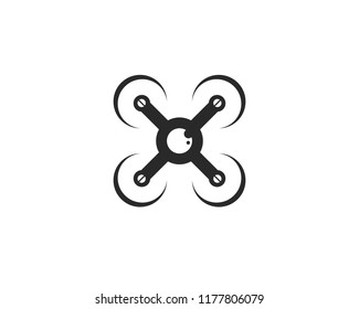 Drone logo vector illustration