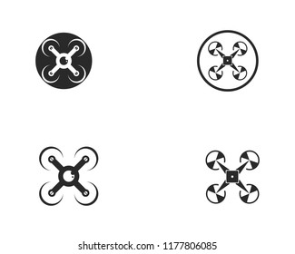 Drone logo vector illustration