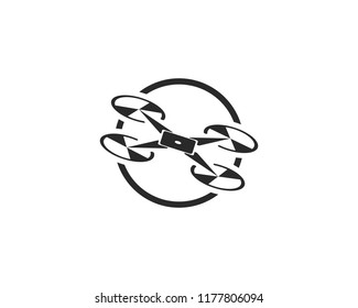 Drone logo vector illustration
