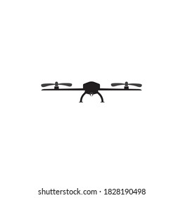 Diseño de la ilustración del vector del logotipo de drones