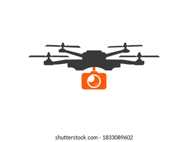 Diseño de ilustraciones vectoriales del logo de drones