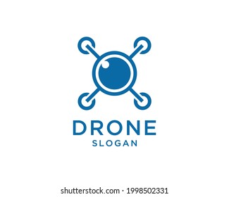 drone logo vector simple design template