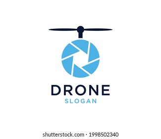 drone logo vector simple design template