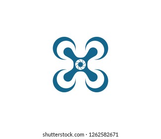 Drone logo vector template