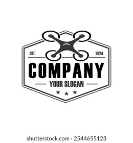 logotipo de drone , logotipo de computador de vídeo