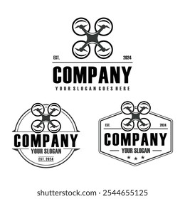 Video Logotipo del dron, logotipo del helicóptero