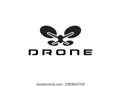 Drone logo,minimalist flying drone logo with perspective, flat design logo template, vector illustration drone logo fly logo technology tec
