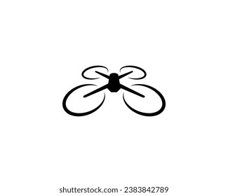 Drone logo,minimalist flying drone logo with perspective, flat design logo template, vector illustration drone logo fly logo technology tec