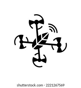 Drone logotype for agriculture, flat design logo template, vector illustration. Drone icon isolated on white background