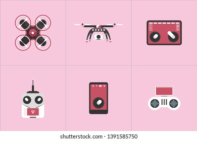 Drone maker programming icon illustration