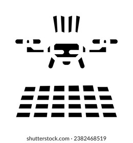 drone mapping glyph icon vector. drone mapping sign. isolated symbol illustration