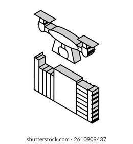 drone mapping isometric icon vector. drone mapping sign. isolated symbol illustration