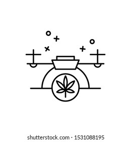 Drone marijuana icon. Element of narcotic