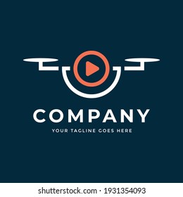 Plantilla de logotipo de medios de drones | Tecnología