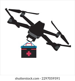 Drone medicine icon graphic design logo illustration