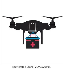 Drone medicine icon graphic design logo illustration