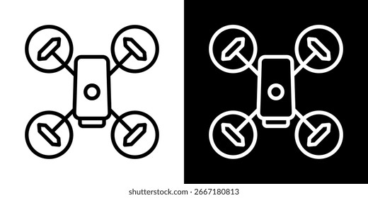Drone, moderno, tecnología, Vector de estilo de contorno de iconos, recurso gráfico de diseño de ilustración para Diseño web, App móviles, diseño de interfaz de usuario e impresión.