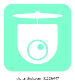 Drone moving camera icon in trendy flat style isolated on white background. Drone symbol for your design, logo, UI. Vector illustration, EPS10.