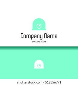 Drone moving camera lowercase monochrome flat logo design template