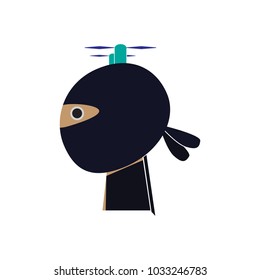 Drone Ninja Logo Icon Design