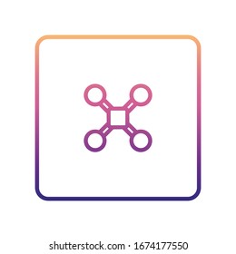 Drohnensymbol. Einfache dünne Linie, Vektorillustration von Dronen-Symbolen für i und ux, Website oder mobile Applikationen