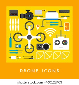 Drone object vector illustration