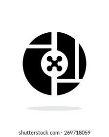 Drone on abstract map simple icon on white background. Vector illustration.