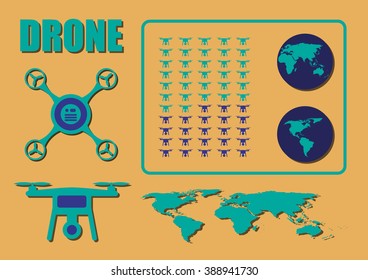 drone on a beige background