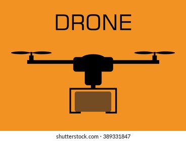 drone on a orange background