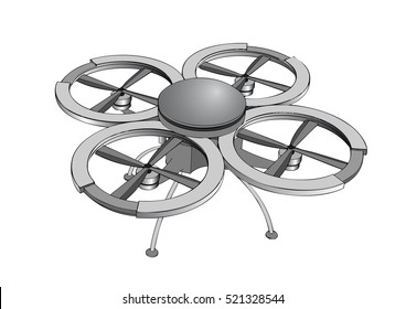 drone on a white background