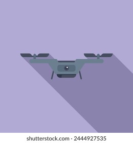 Drone operator icon flat vector. Aero filming. Military control cinema