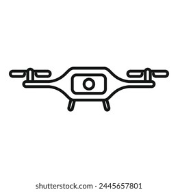 Drone operator icon outline vector. Aero filming. Military control cinema