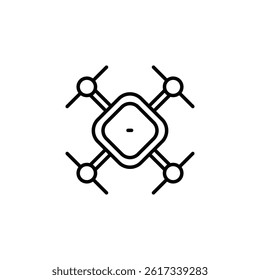Drone Outline Icon: Modern Aerial Technology for Photography and Mapping
