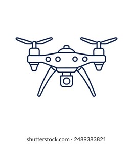 Drone outline Vector illustration, Sketch 